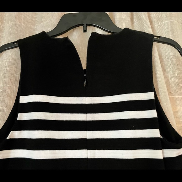 J Crew Daybreak black & white striped dress Sz S - Picture 4 of 6